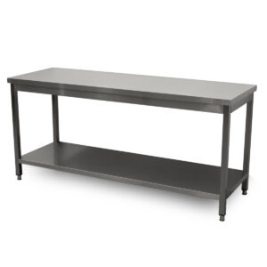 HCB Basic-line Werktafel - met onderschap - 180 x 60 x 85 cm - RVS