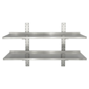 HCB Dubbel wandschap - 100 x 30 cm - RVS