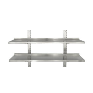 HCB Dubbel wandschap - 120 x 30 cm - RVS