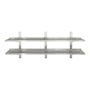 HCB Dubbel wandschap - 200 x 30 cm - RVS