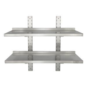 HCB Dubbel wandschap - 60 x 30 cm - RVS