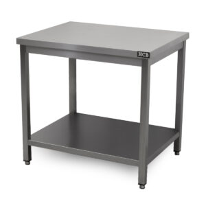 HCB Pro-line Werktafel - met onderschap - 90 x 70 x 85 cm - RVS