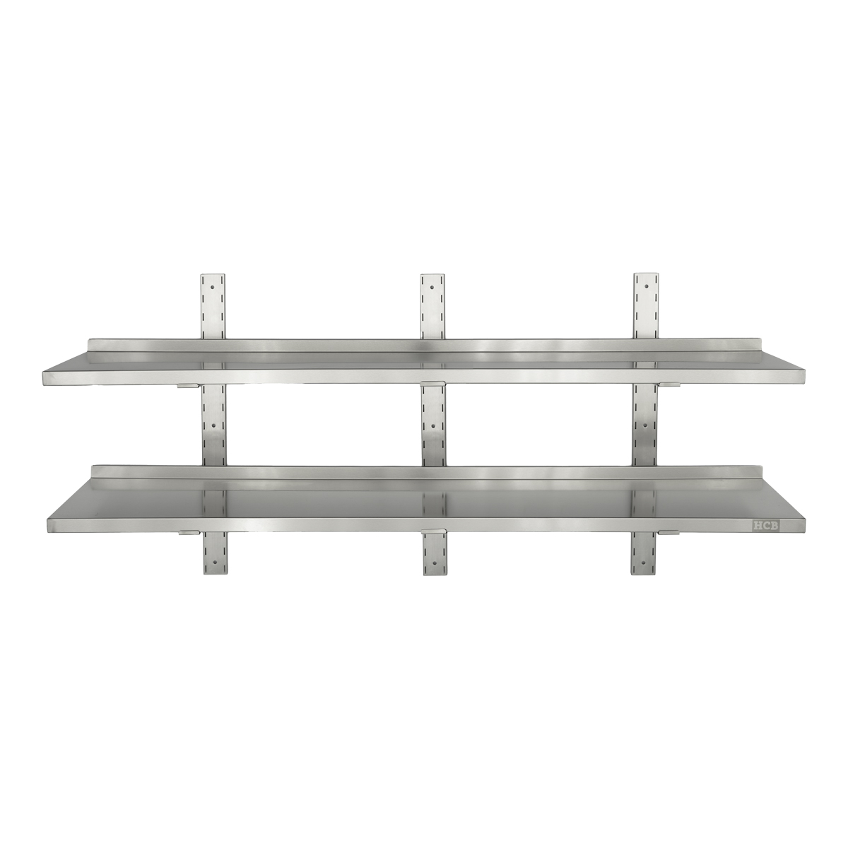 HCB Dubbel wandschap - 160 x 30 cm - RVS