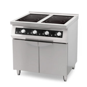 HCB Inductie fornuis - 4 pitten - 80 cm - 17 kW - 400V - RVS
