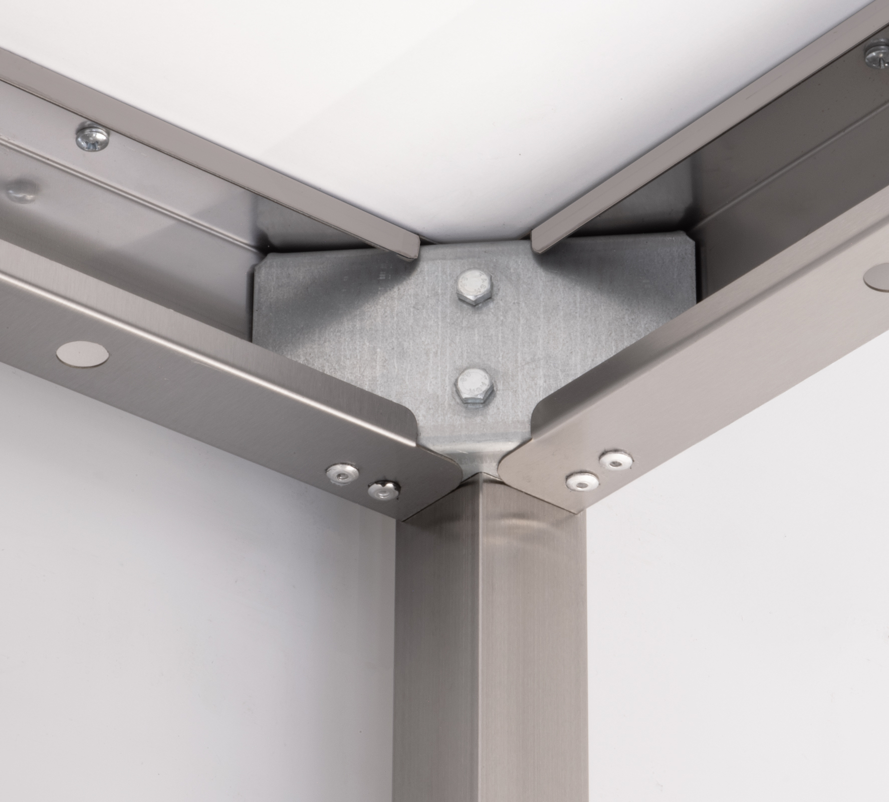 HCB Spoeltafel - dubbele spoelbakken rechts - 180 cm - RVS