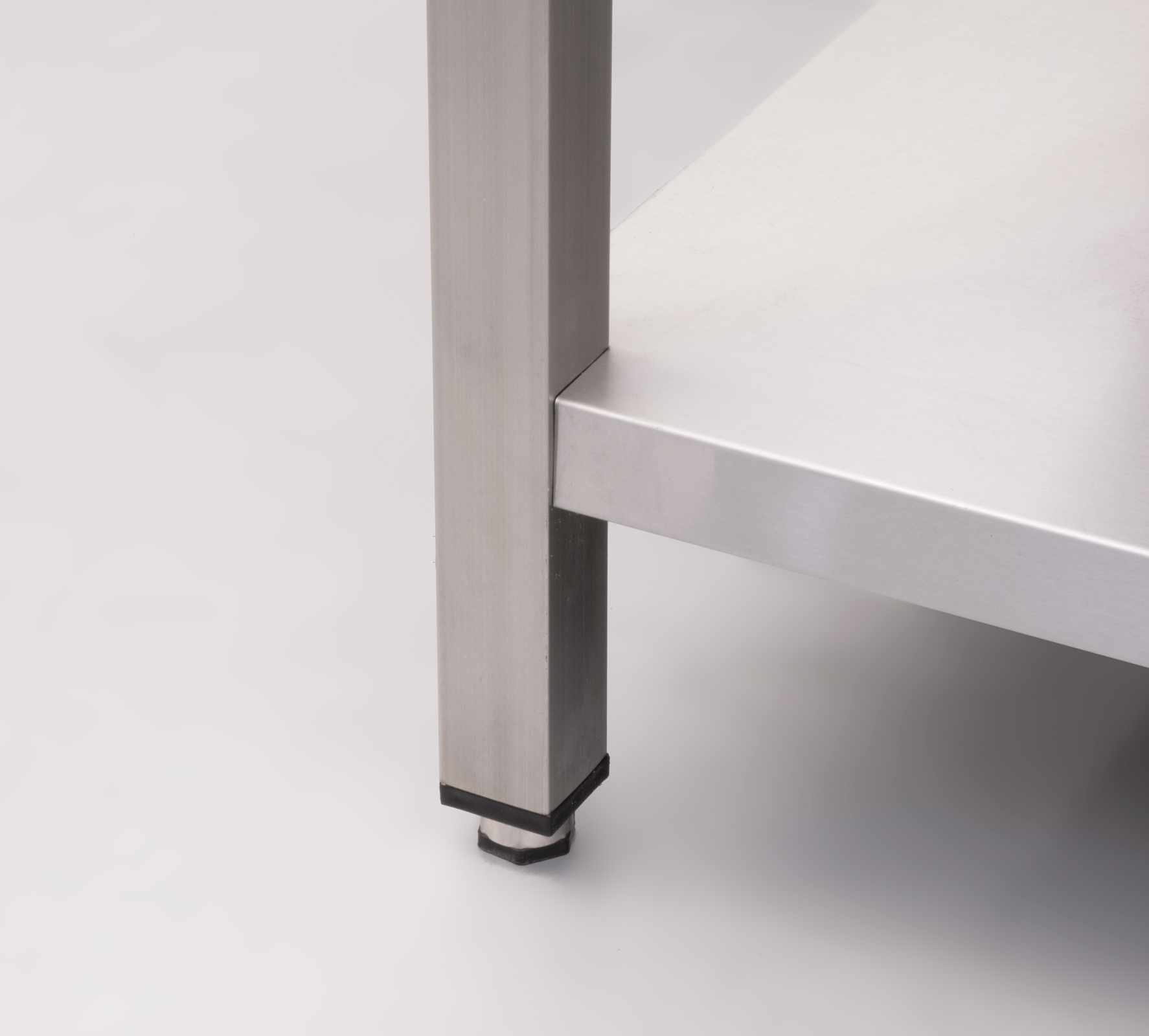 HCB Spoeltafel - dubbele spoelbakken rechts - 180 cm - RVS