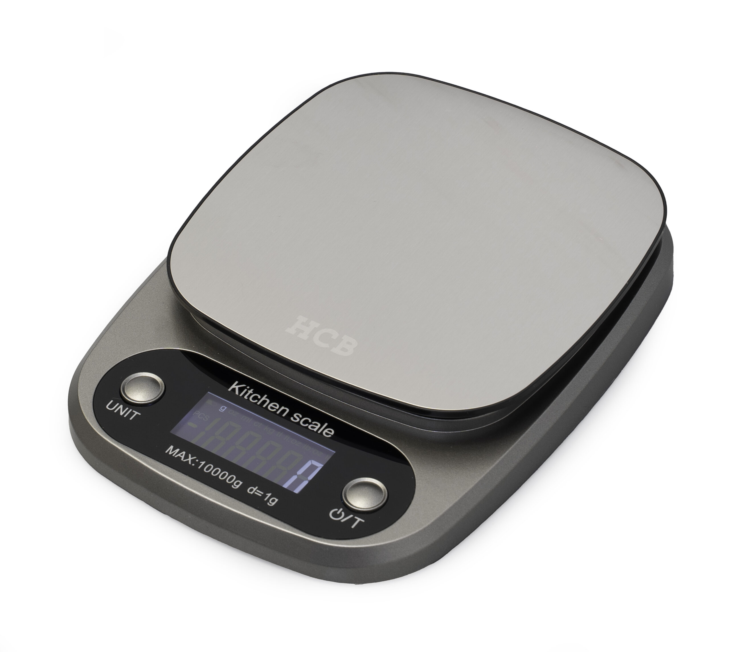 HCB Digitale keukenweegschaal - max. 10 kg - plateau 15 x 15 cm - batterij