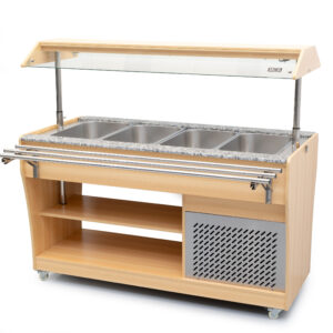 HCB Verrijdbaar koelbuffet - 4 x 1/1 GN - buffet display - 149 cm - 230V