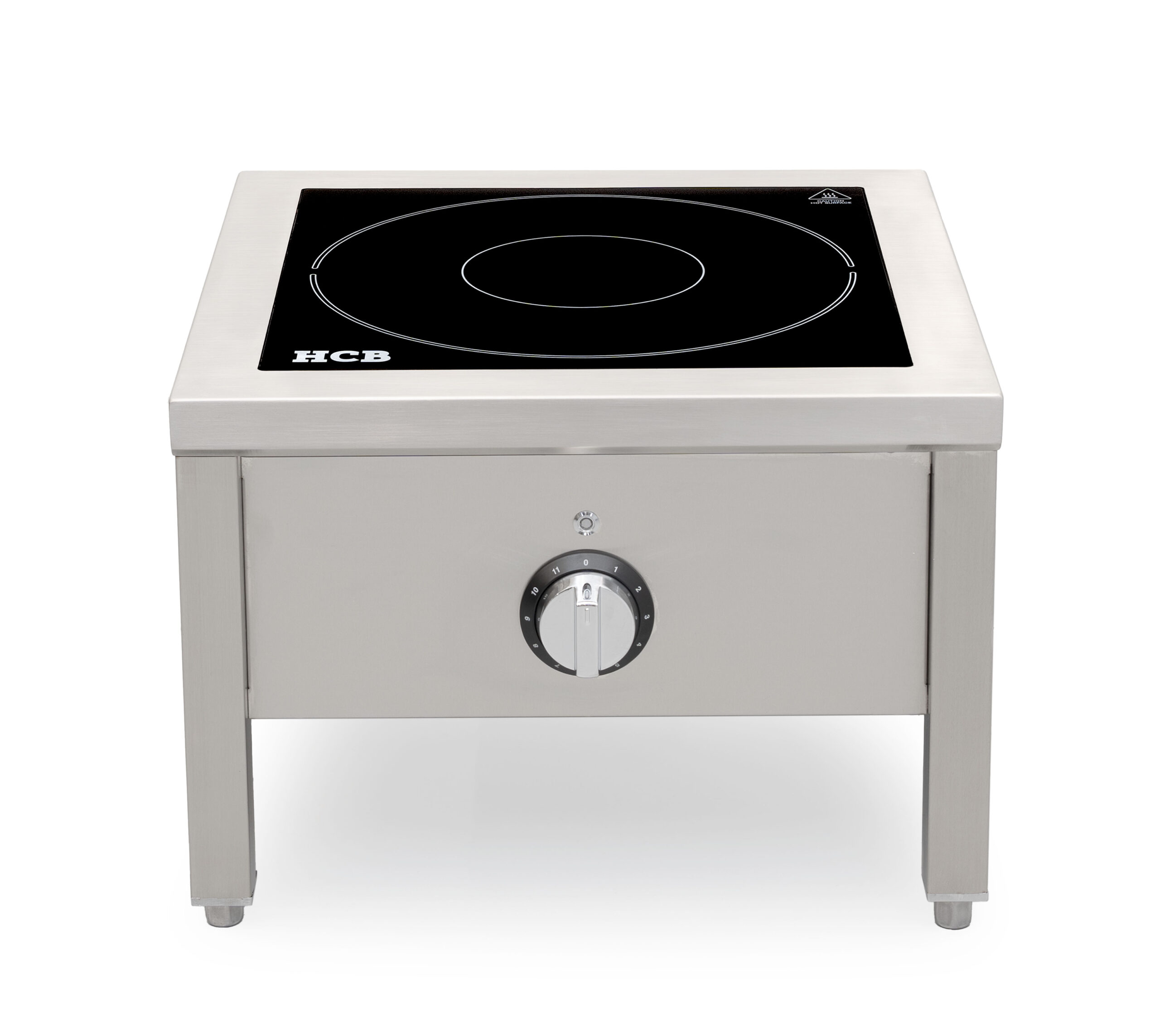 HCB Inductie kookplaat - hokker - 50 x 50 cm - 8 kW - RVS - 400V