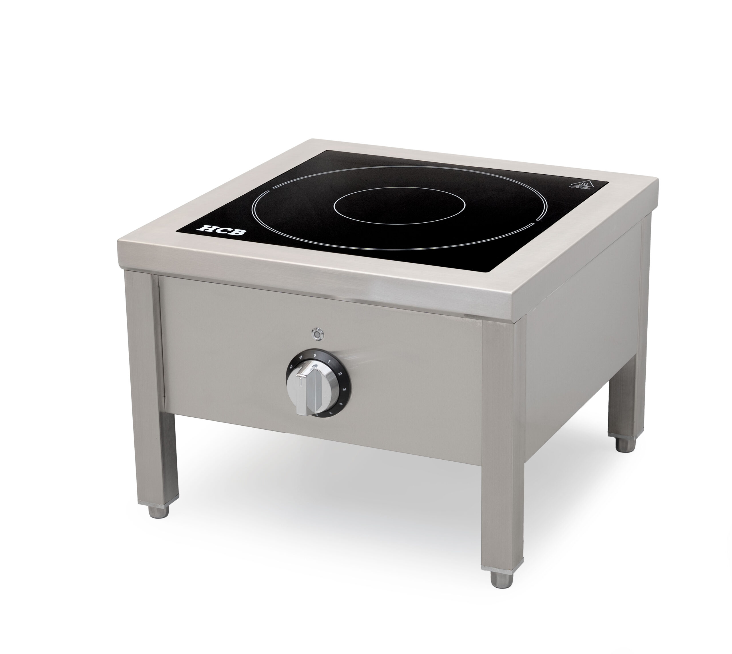 HCB Inductie kookplaat - hokker - 50 x 50 cm - 8 kW - RVS - 400V