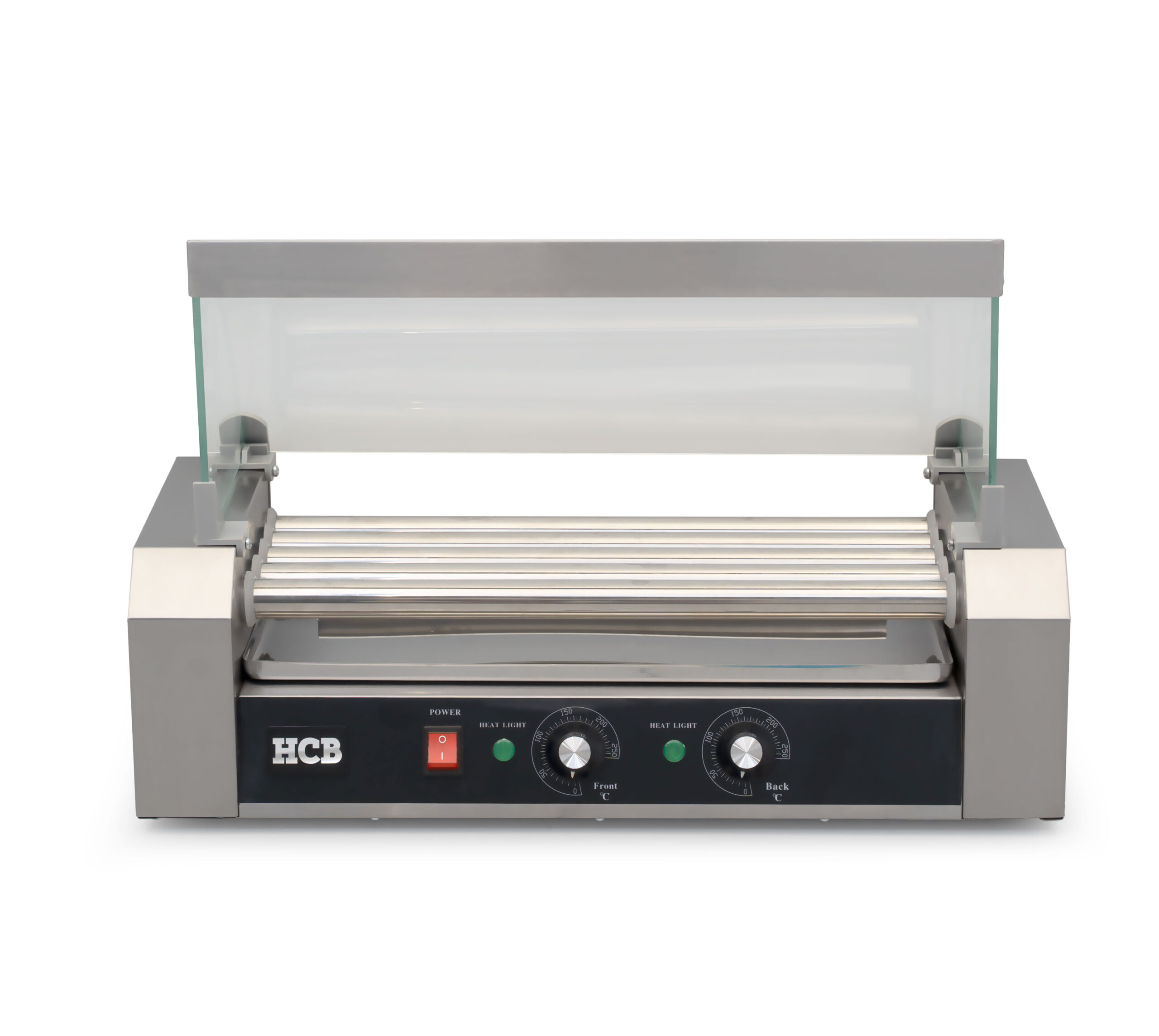 HCB Worstengrill - hotdogroller - 5 rollen - RVS - 230V