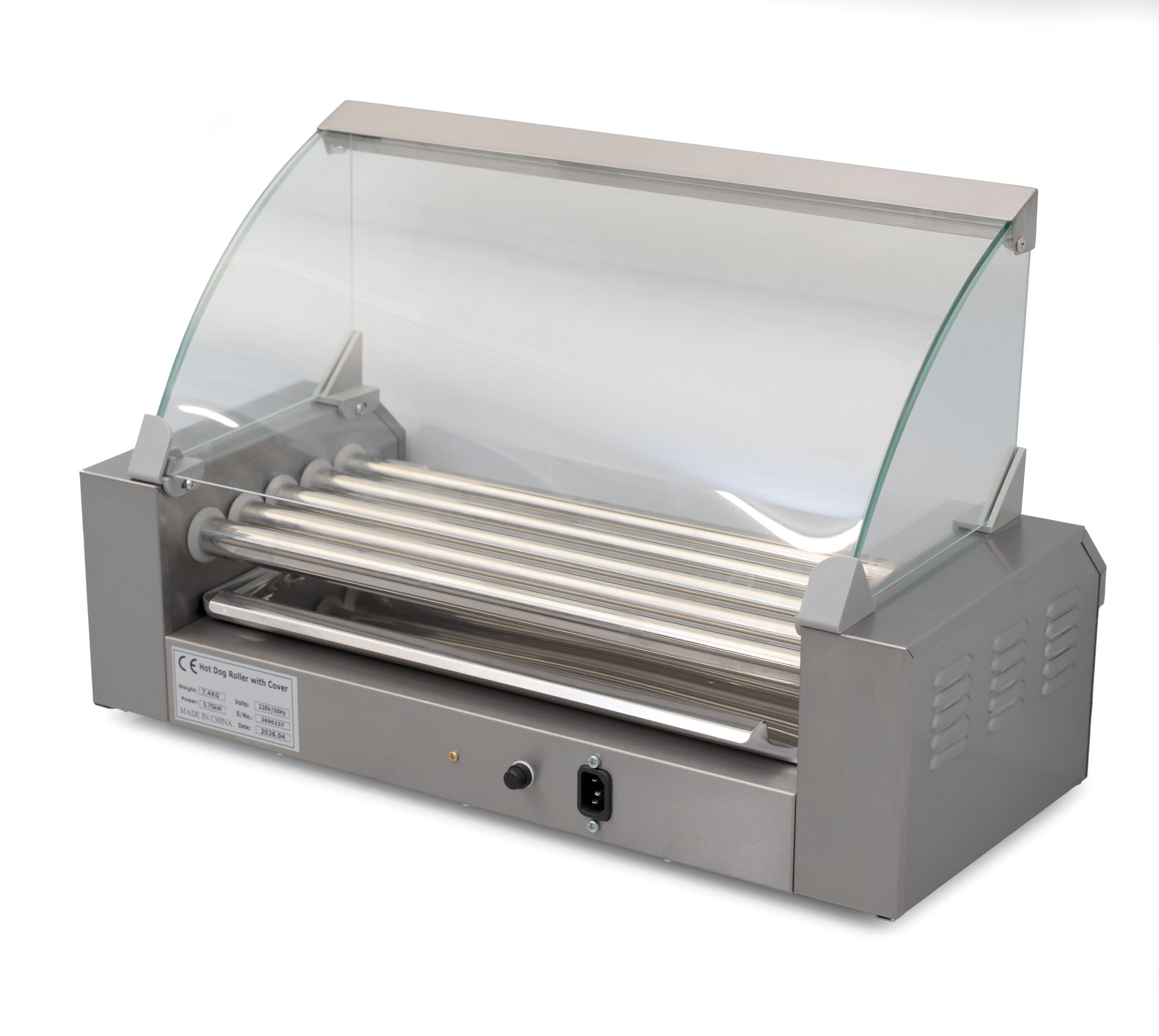 HCB Worstengrill - hotdogroller - 5 rollen - RVS - 230V