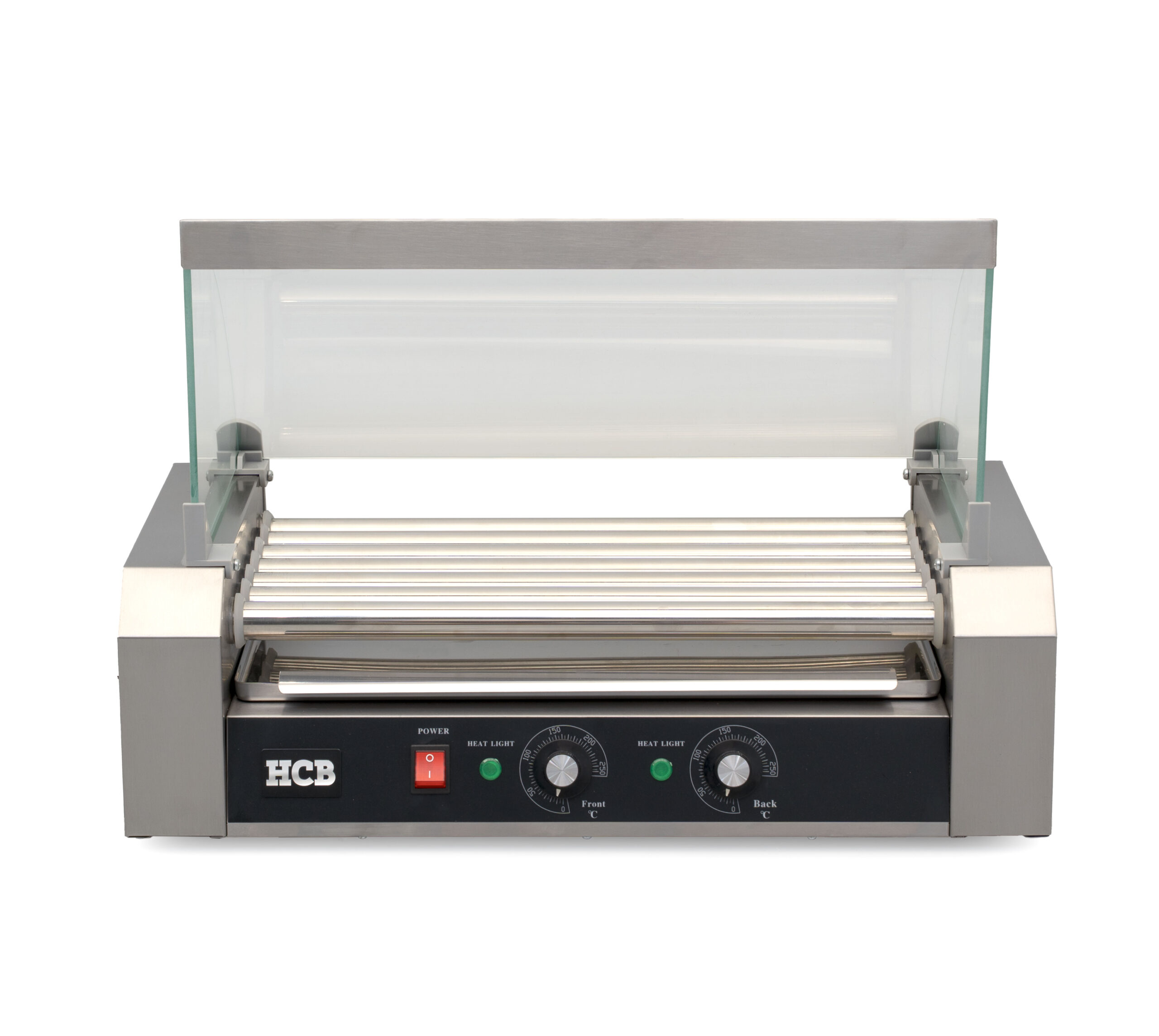 HCB Worstengrill - hotdogroller - 7 rollen - RVS - 230V
