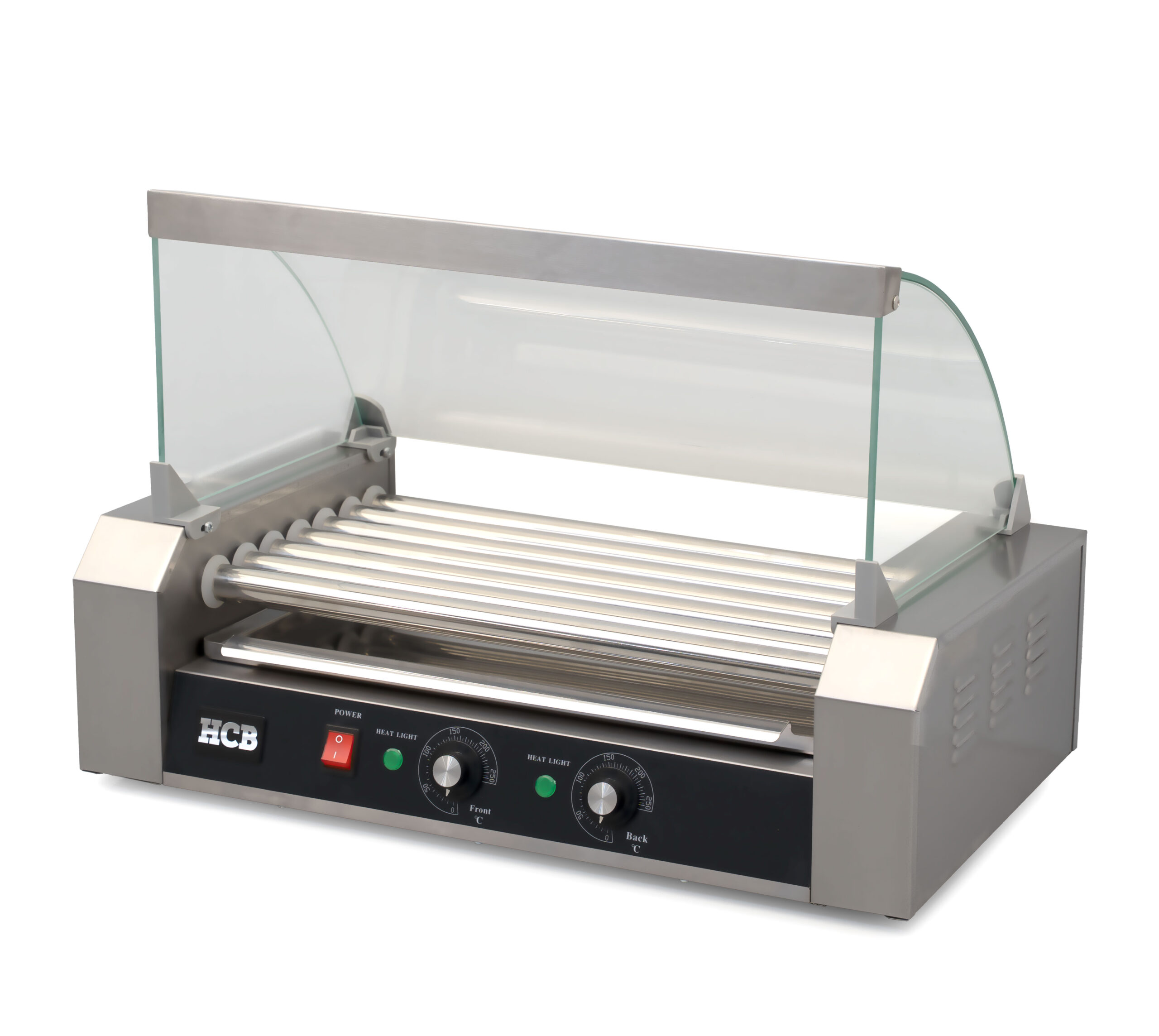 HCB Worstengrill - hotdogroller - 7 rollen - RVS - 230V