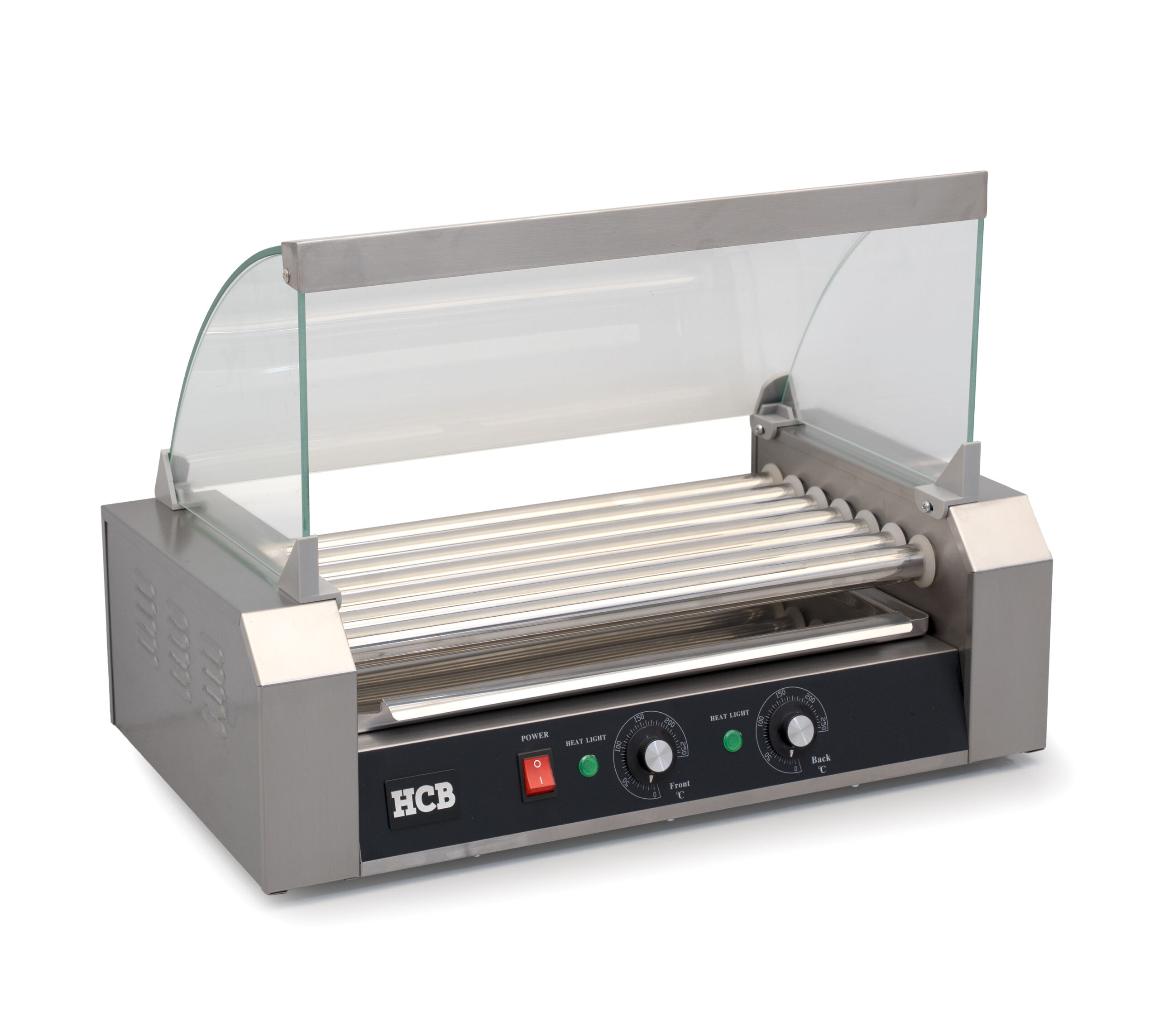 HCB Worstengrill - hotdogroller - 7 rollen - RVS - 230V