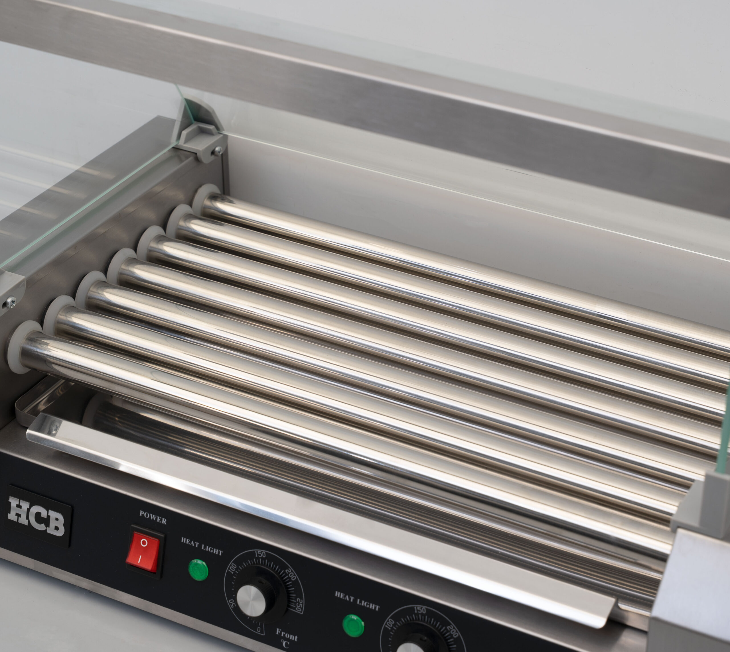HCB Worstengrill - hotdogroller - 7 rollen - RVS - 230V