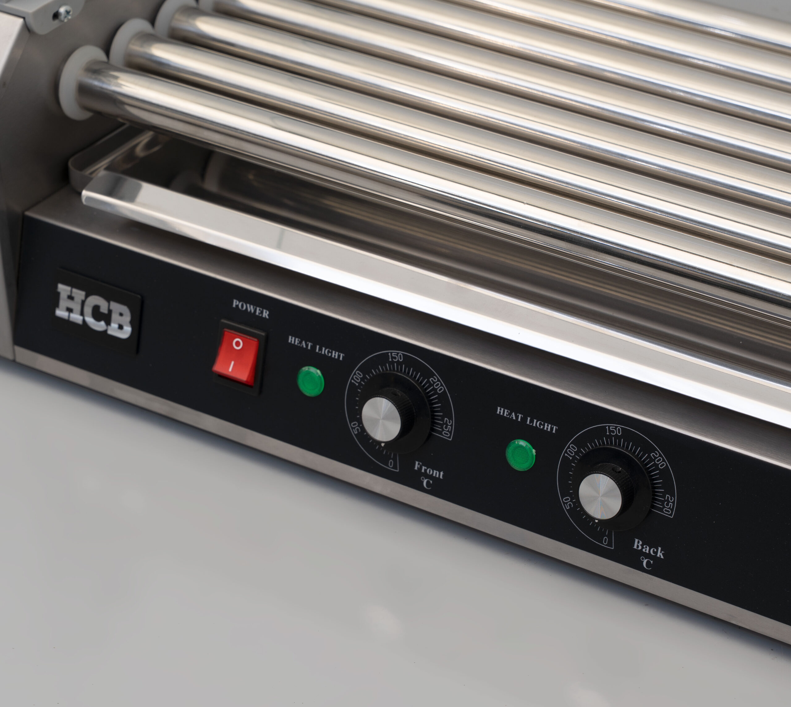 HCB Worstengrill - hotdogroller - 7 rollen - RVS - 230V