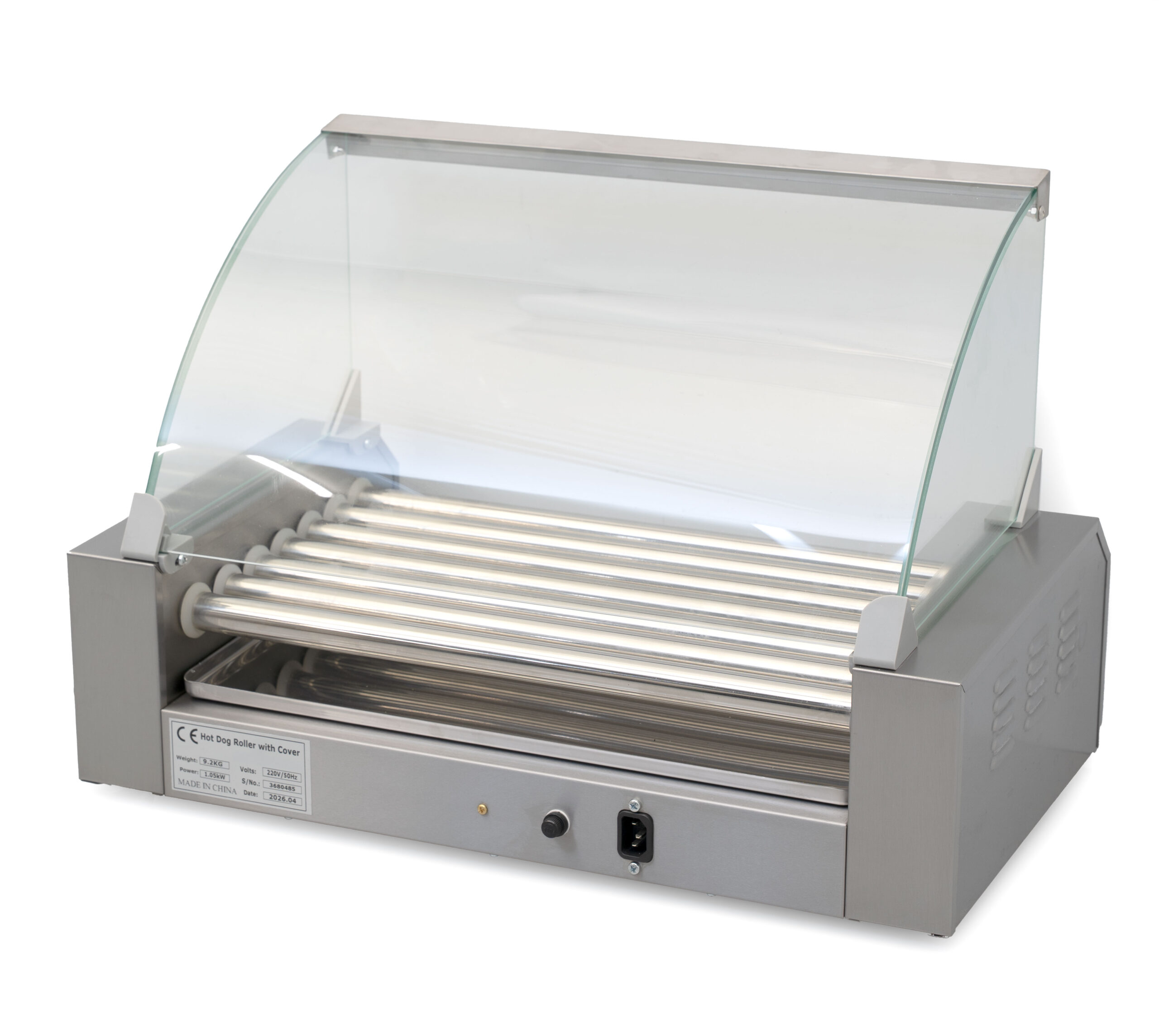 HCB Worstengrill - hotdogroller - 7 rollen - RVS - 230V