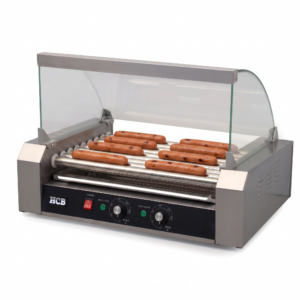 HCB Worstengrill - hotdogroller - 9 rollen - RVS - 230V