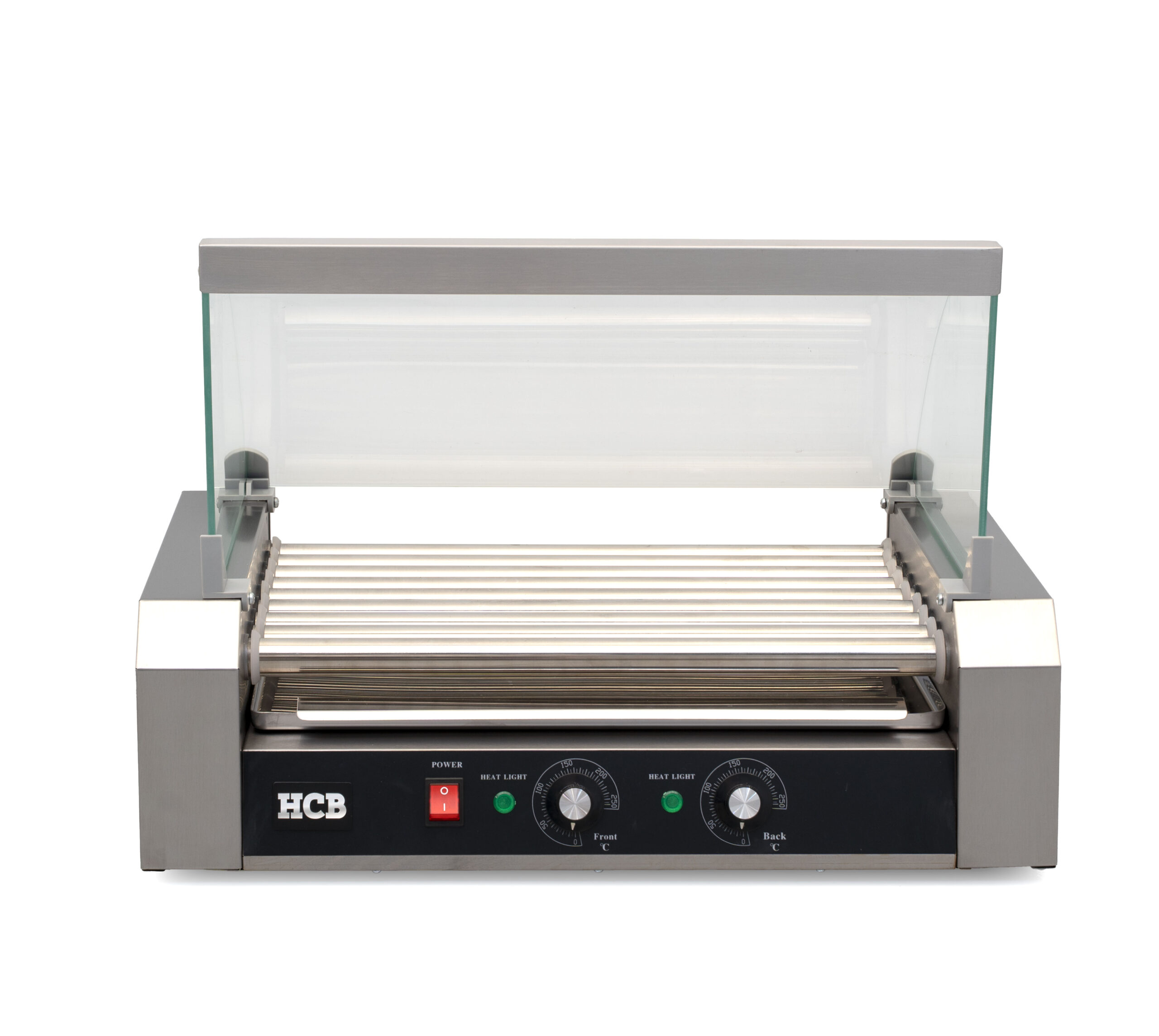HCB Worstengrill - hotdogroller - 9 rollen - RVS - 230V