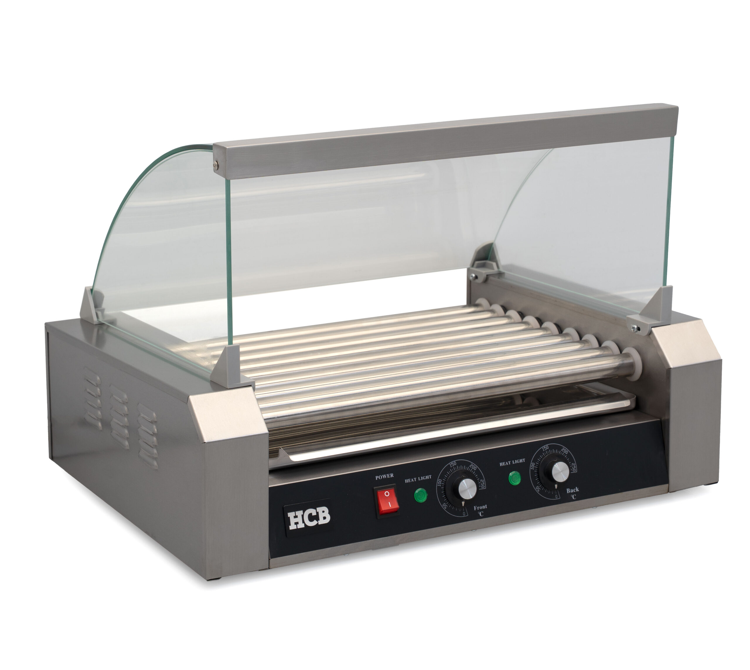 HCB Worstengrill - hotdogroller - 9 rollen - RVS - 230V