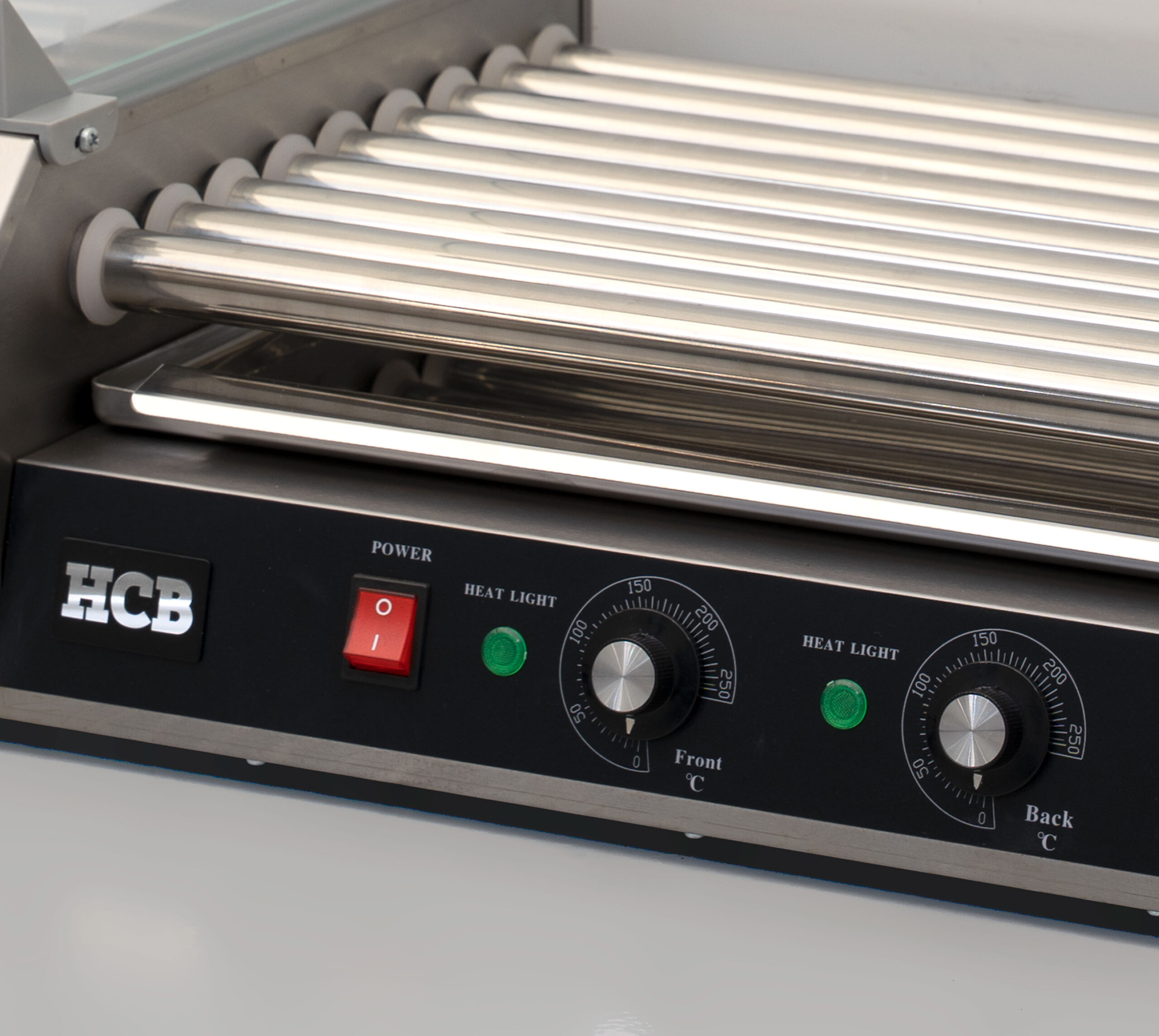 HCB Worstengrill - hotdogroller - 9 rollen - RVS - 230V