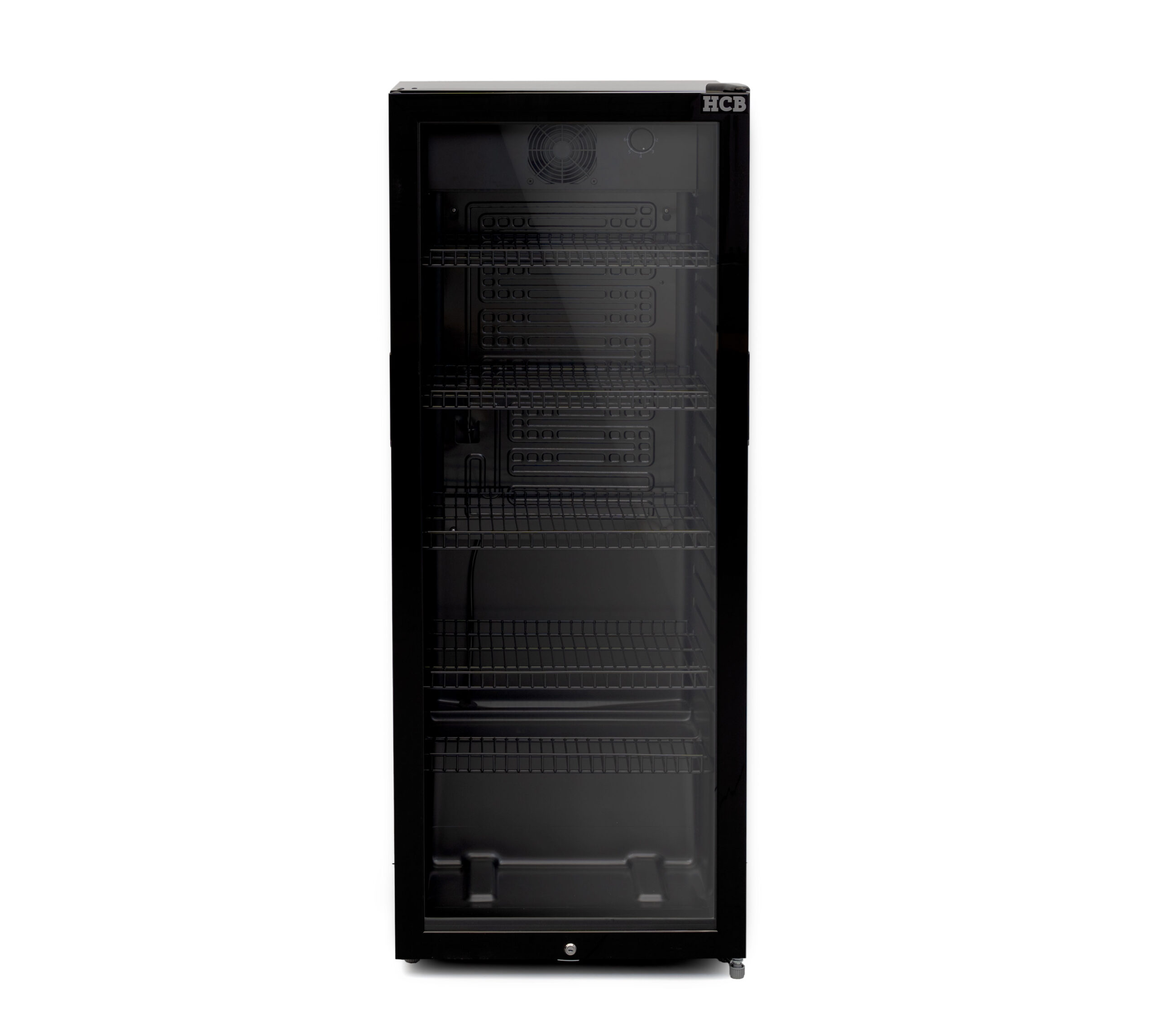 HCB Glasdeurkoeling - 248 liter - zwart - 230V