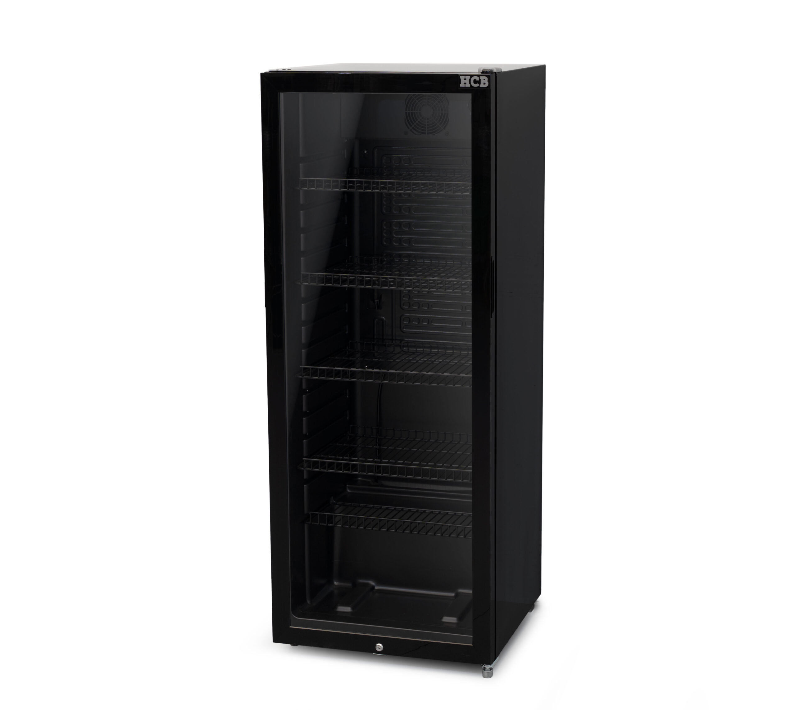 HCB Glasdeurkoeling - 248 liter - zwart - 230V