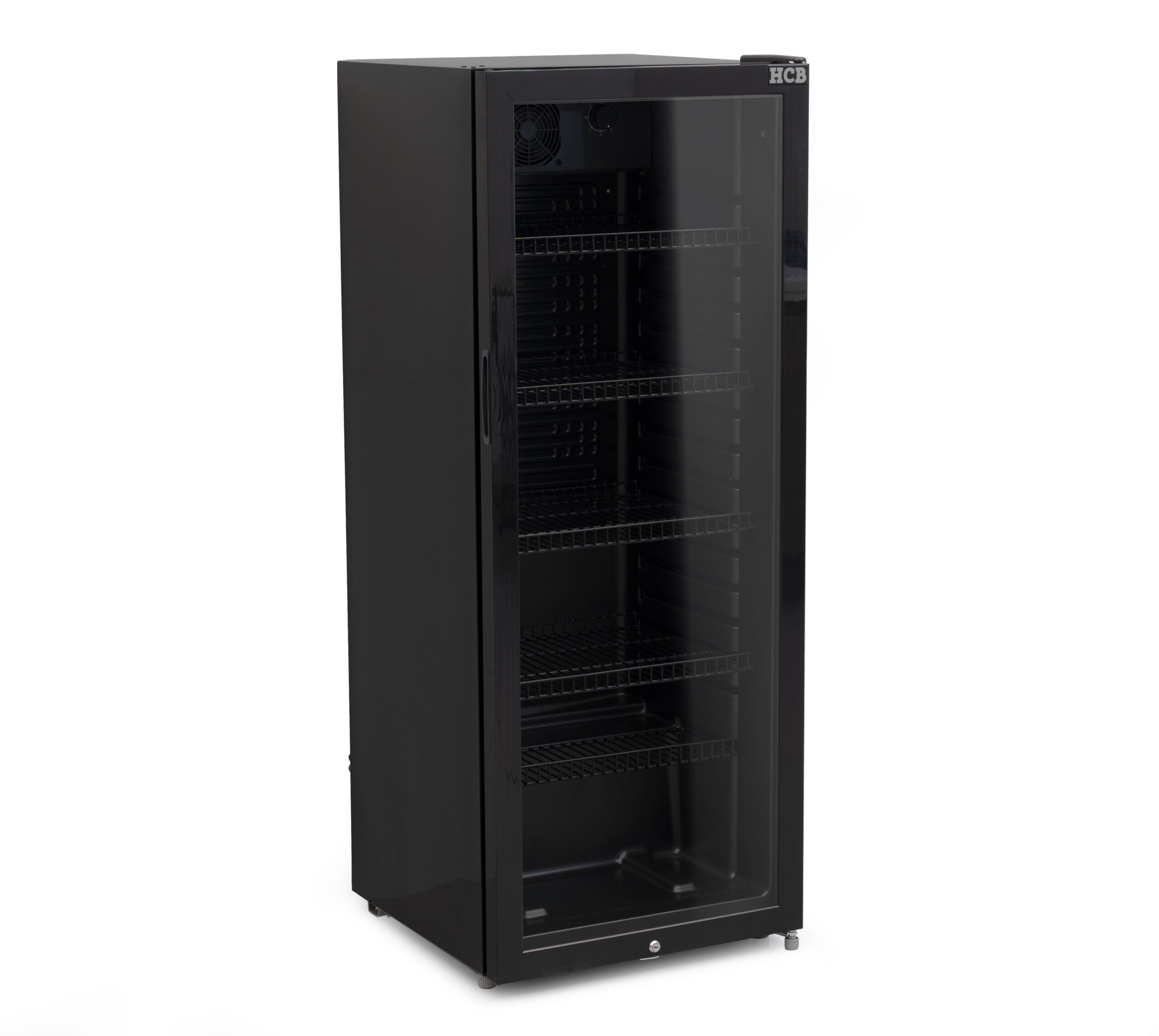 HCB Glasdeurkoeling - 248 liter - zwart - 230V