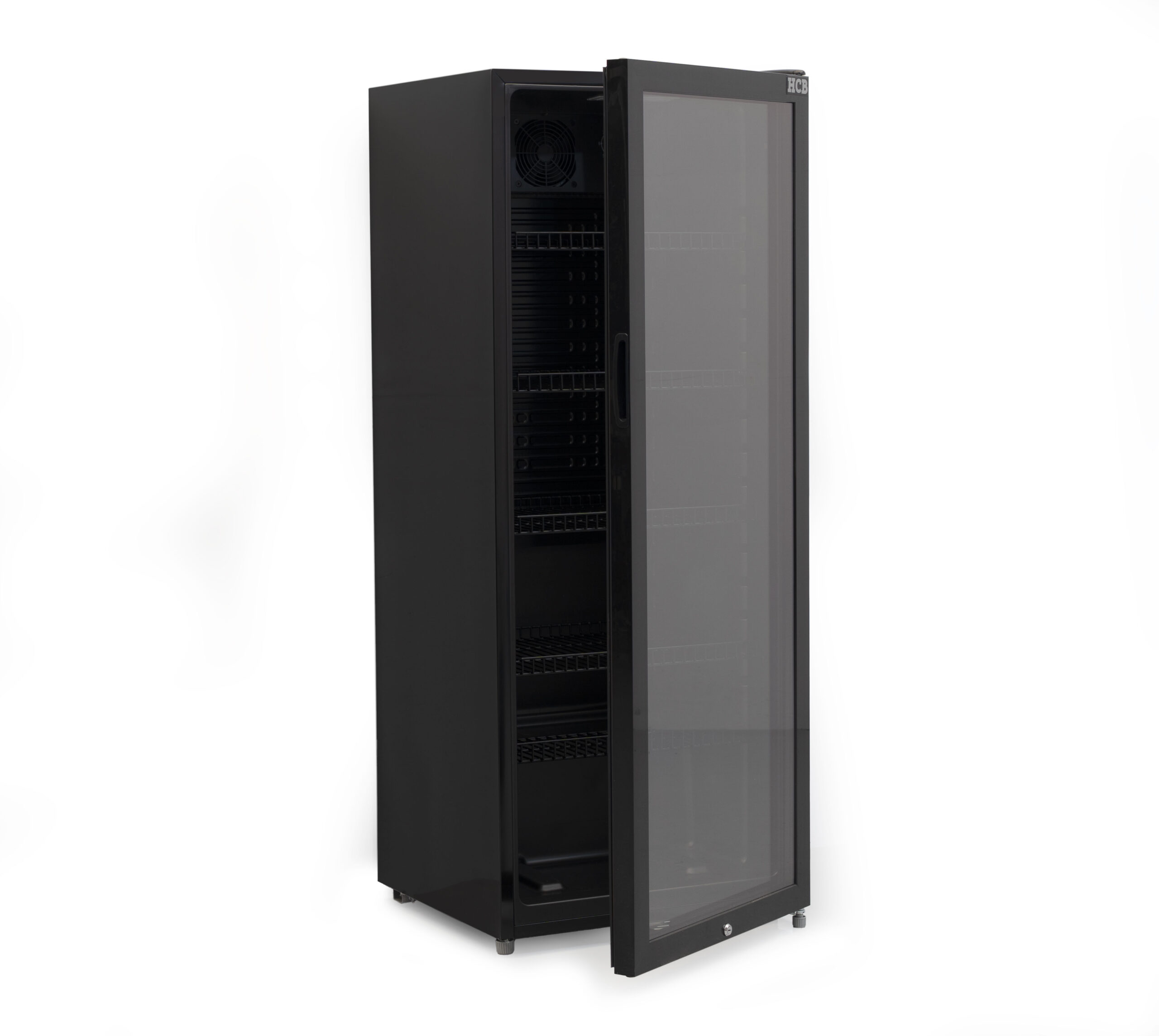 HCB Glasdeurkoeling - 248 liter - zwart - 230V
