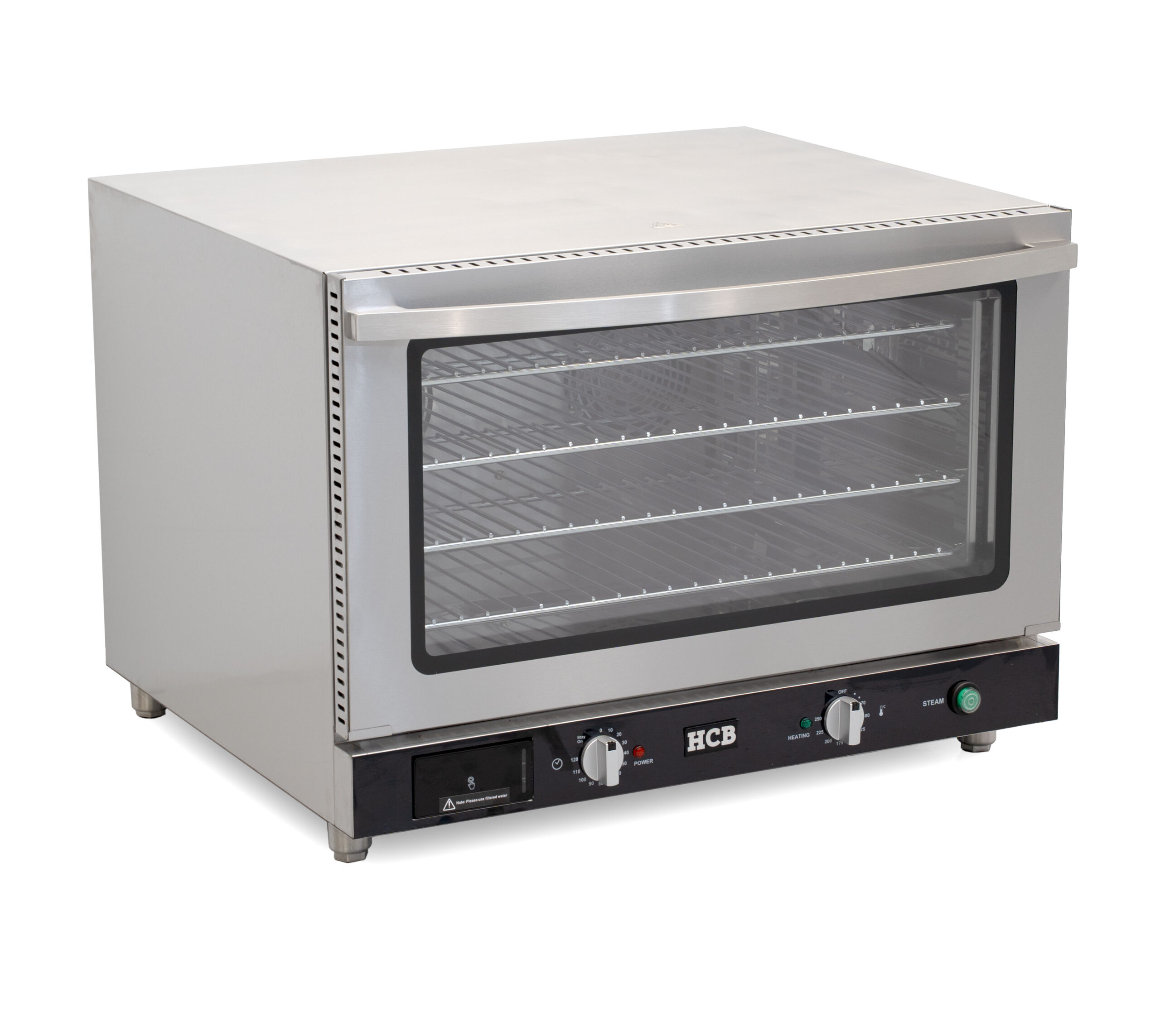 HCB Heteluchtoven - convectie - 110 liter - stoomfunctie - 230V - RVS