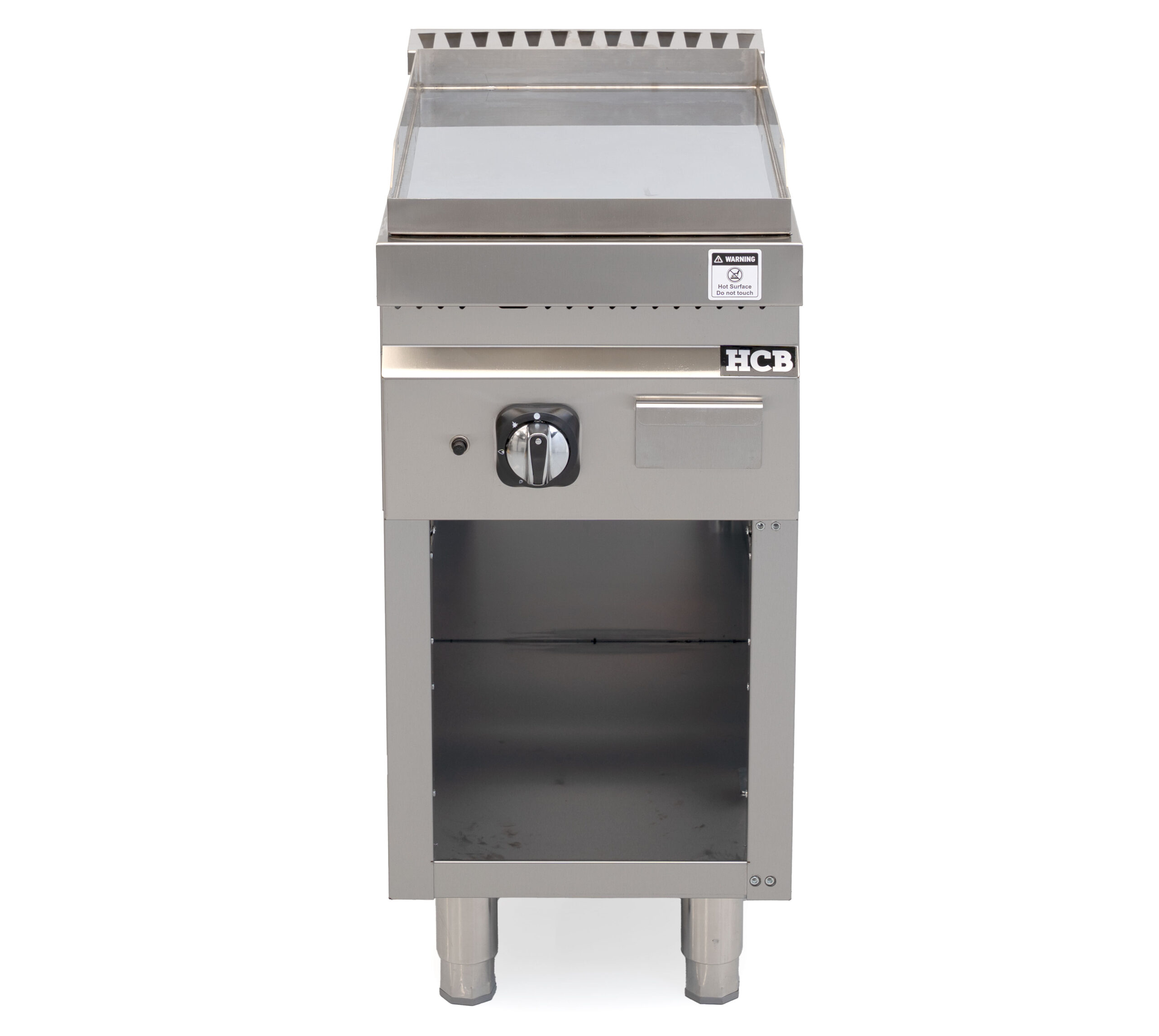 HCB Bakplaat - 70S - chroom - 6,5 kW - 40 cm - aardgas - RVS