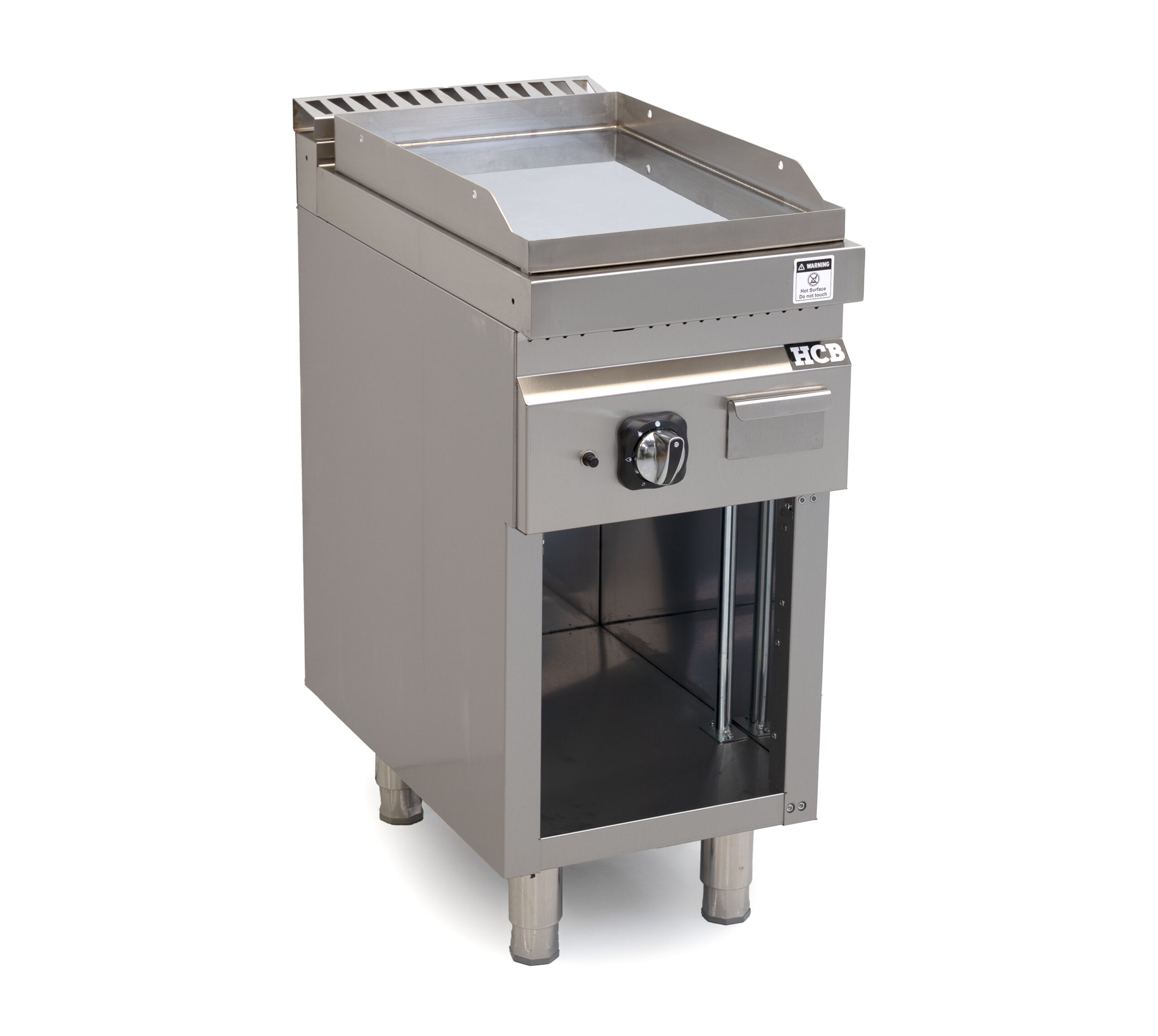 HCB Bakplaat - 70S - chroom - 6,5 kW - 40 cm - aardgas - RVS