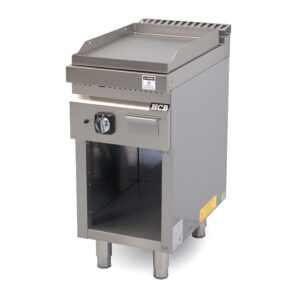 HCB Bakplaat - 70S - geribbeld - 6,5 kW - 40 cm - aardgas - RVS