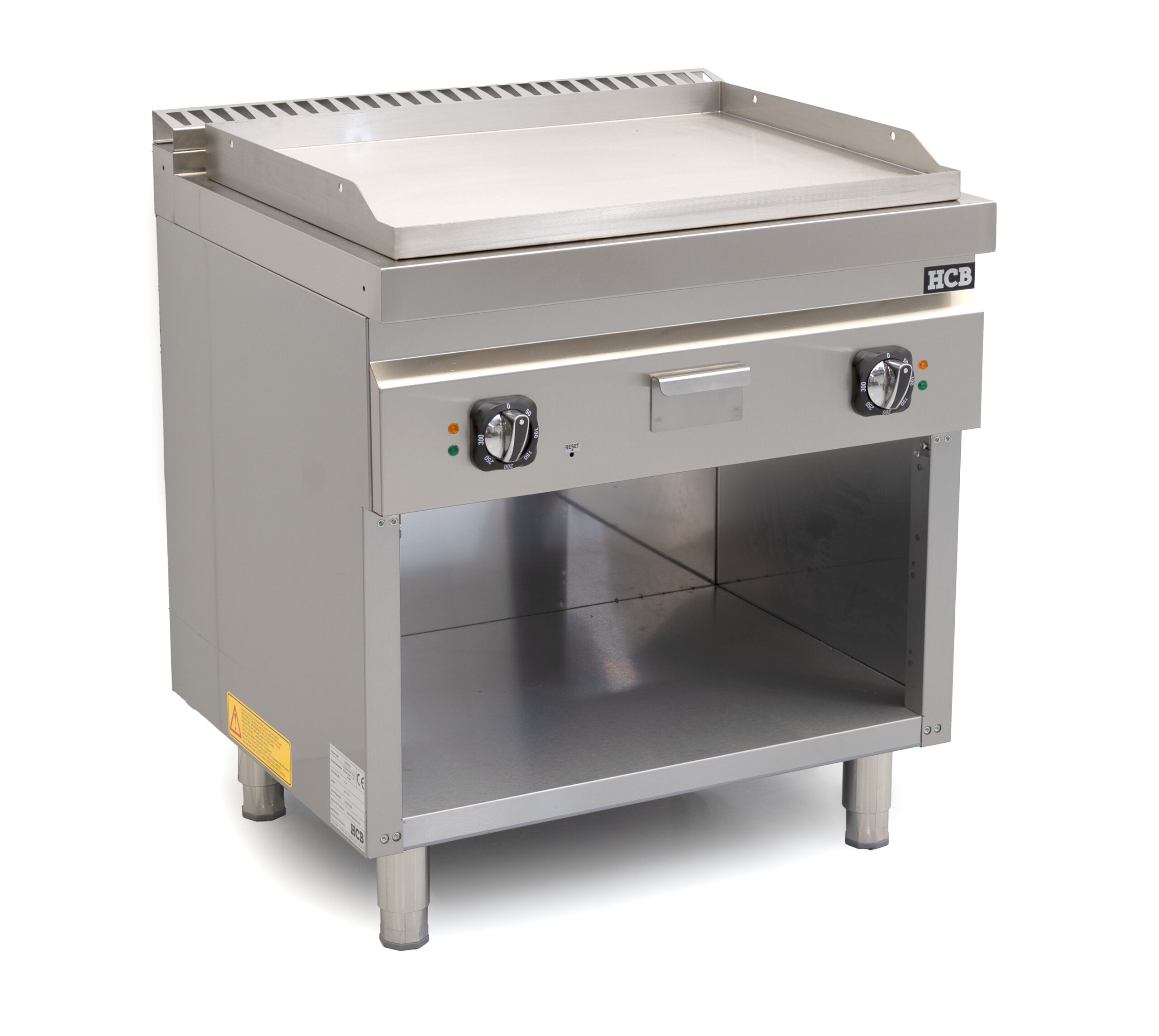 HCB Bakplaat - 70S - glad - 9 kW - 80 cm - 400V - RVS