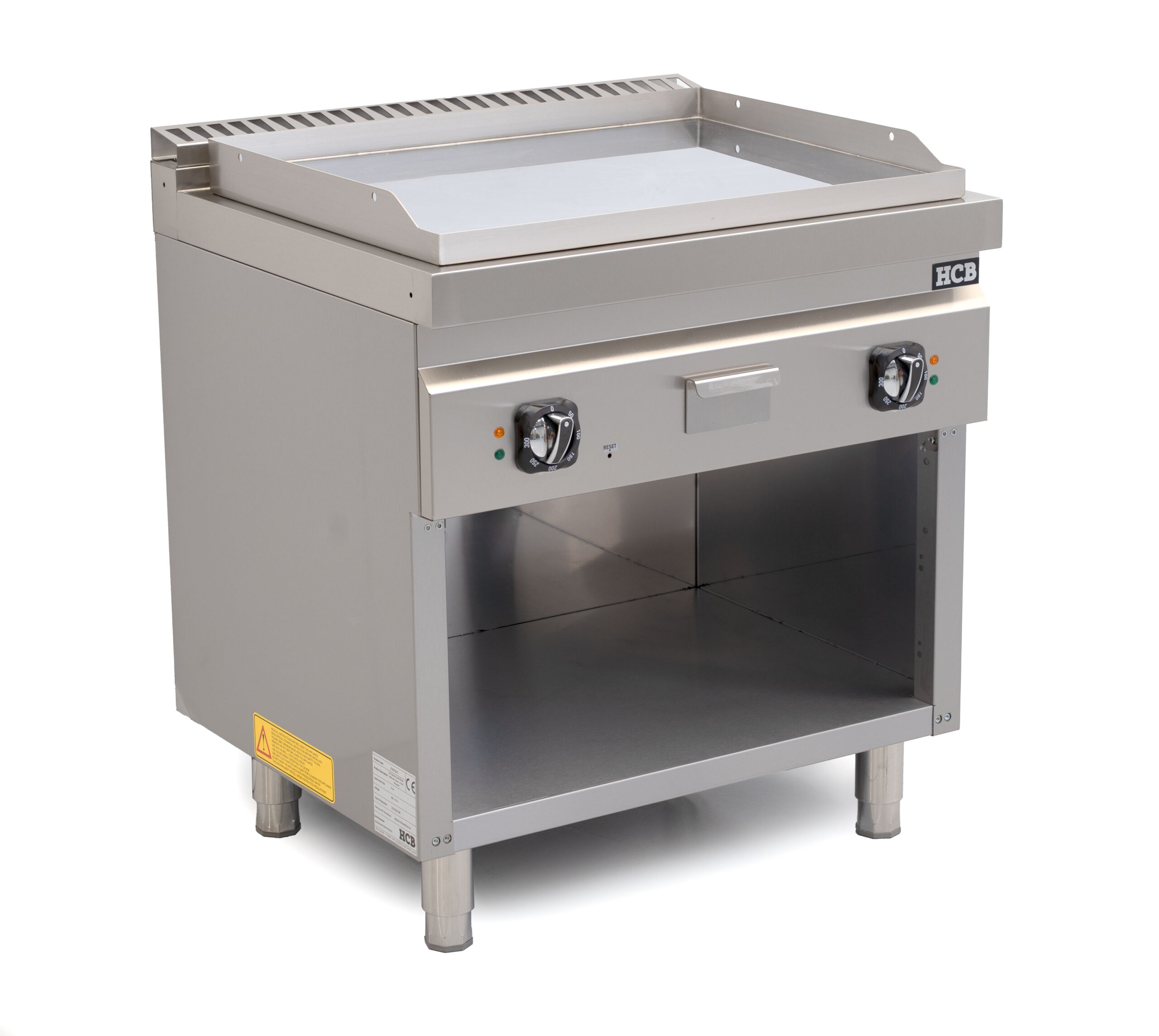 HCB Bakplaat - 70S - chroom - 9 kW - 80 cm - 400V - RVS