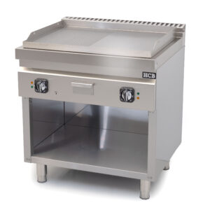 HCB Bakplaat - 70S - glad/geribbeld - 9 kW - 80 cm - 400V - RVS
