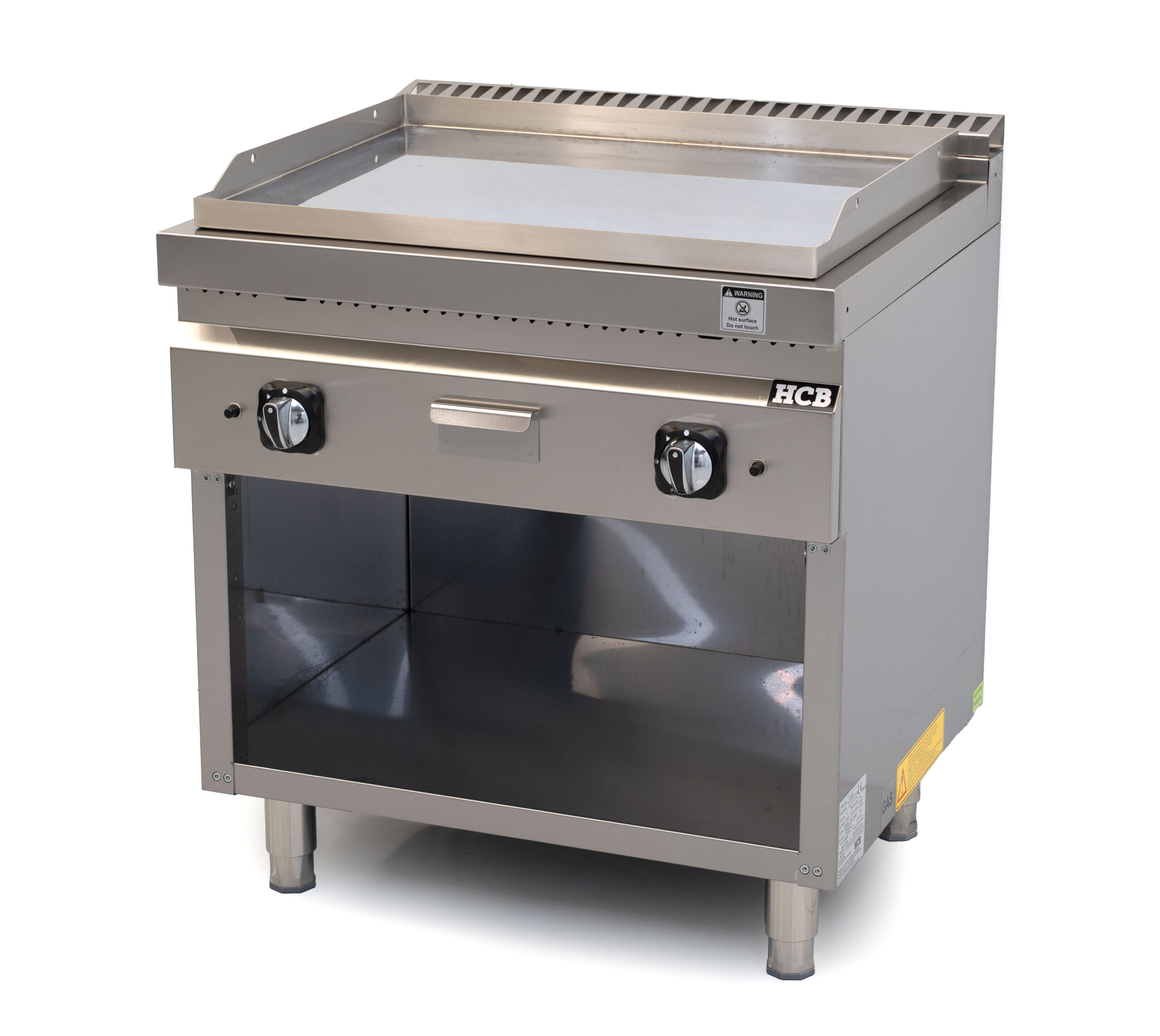 HCB Bakplaat - 70S - chroom - 13 kW - 80 cm - aardgas - RVS