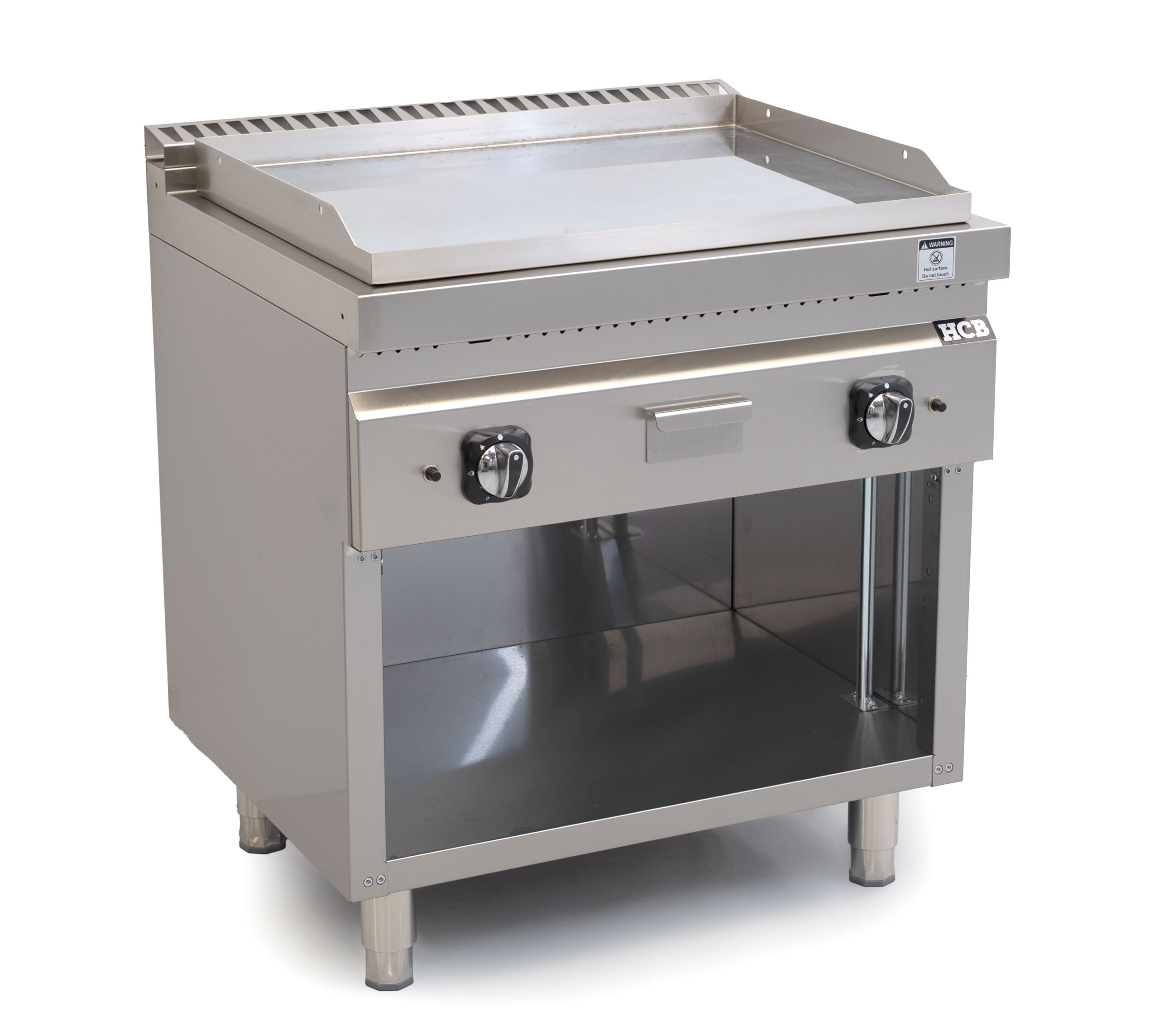 HCB Bakplaat - 70S - chroom - 13 kW - 80 cm - aardgas - RVS