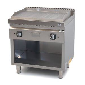 HCB Bakplaat - 70S - geribbeld - 13 kW - 80 cm - aardgas - RVS