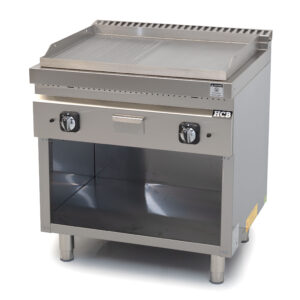 HCB Bakplaat - 70S - glad/geribbeld - 13 kW - 80 cm - aardgas - RVS