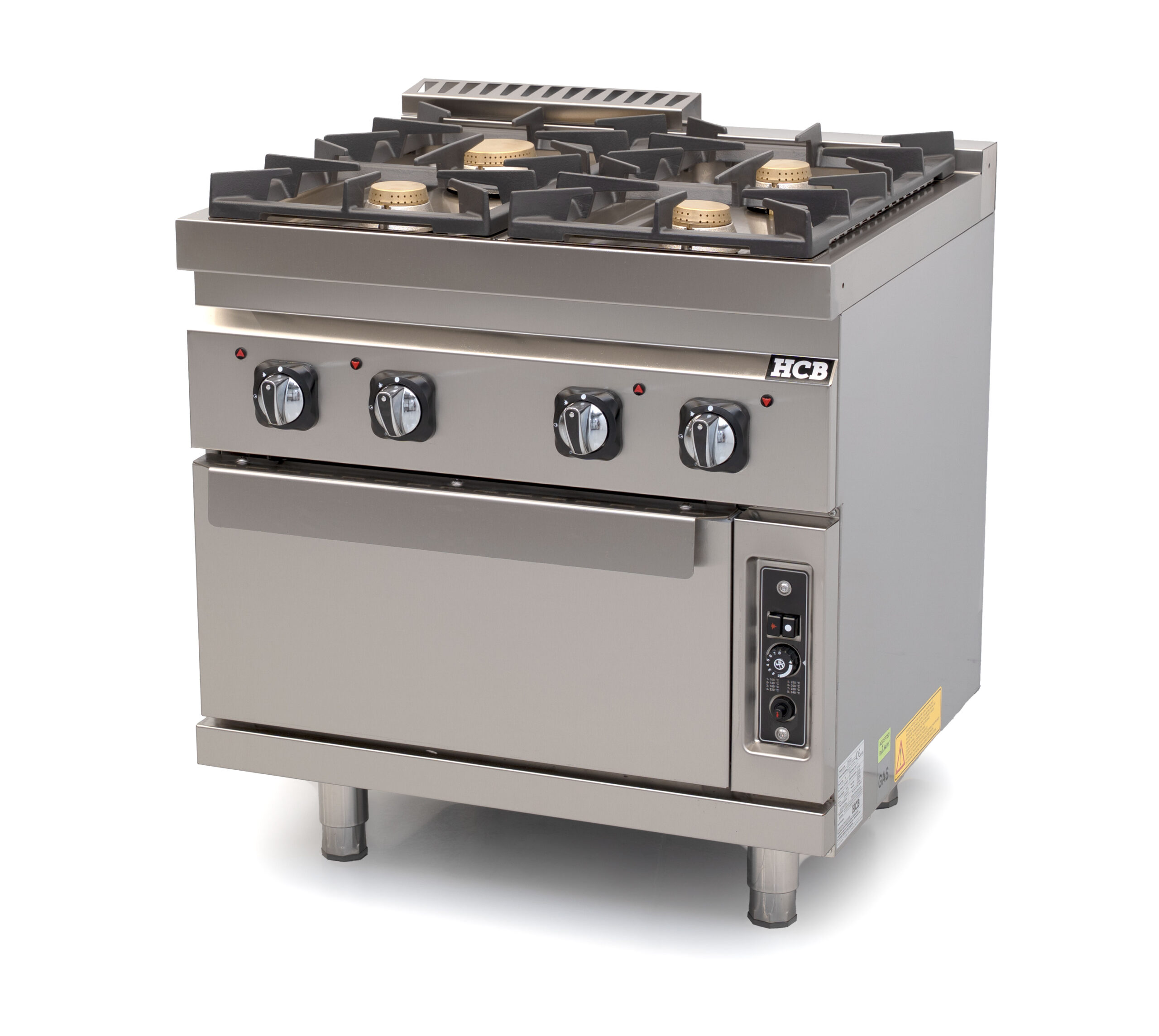 HCB Gasfornuis met oven - 70S - 4 pitten - 35 kW - aardgas - RVS
