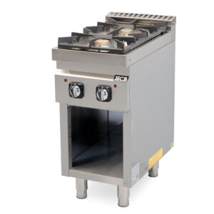 HCB Fornuis - 70S - 2 pitten - 13 kW - 40 cm - aardgas - RVS