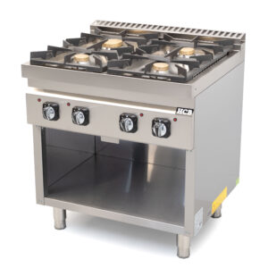 HCB Fornuis - 70S - 4 pitten - 28,5 kW - 80 cm - aardgas - RVS