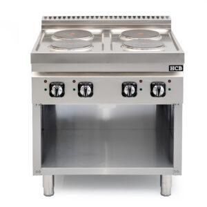 HCB Elektrisch fornuis - 70S - 4 pitten - 10,4 kW - 80 cm - 400V - RVS