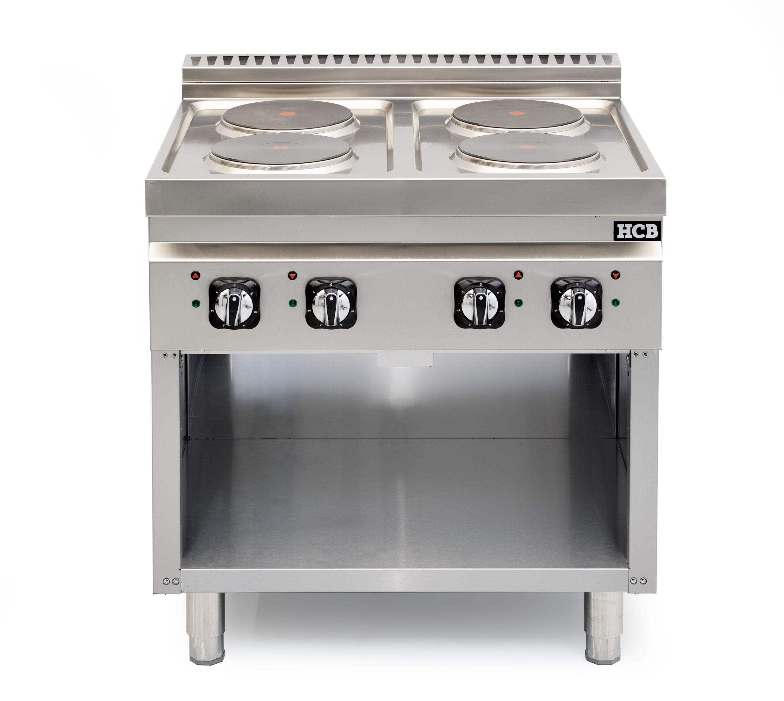 HCB Elektrisch fornuis - 70S - 4 pitten - 10,4 kW - 80 cm - 400V - RVS