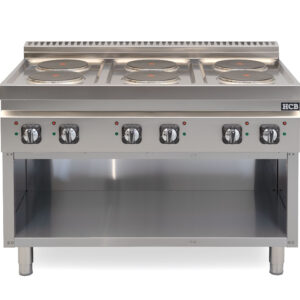 HCB Elektrisch fornuis - 70S - 6 pitten - 15,6 kW - 120 cm - 400V - RVS
