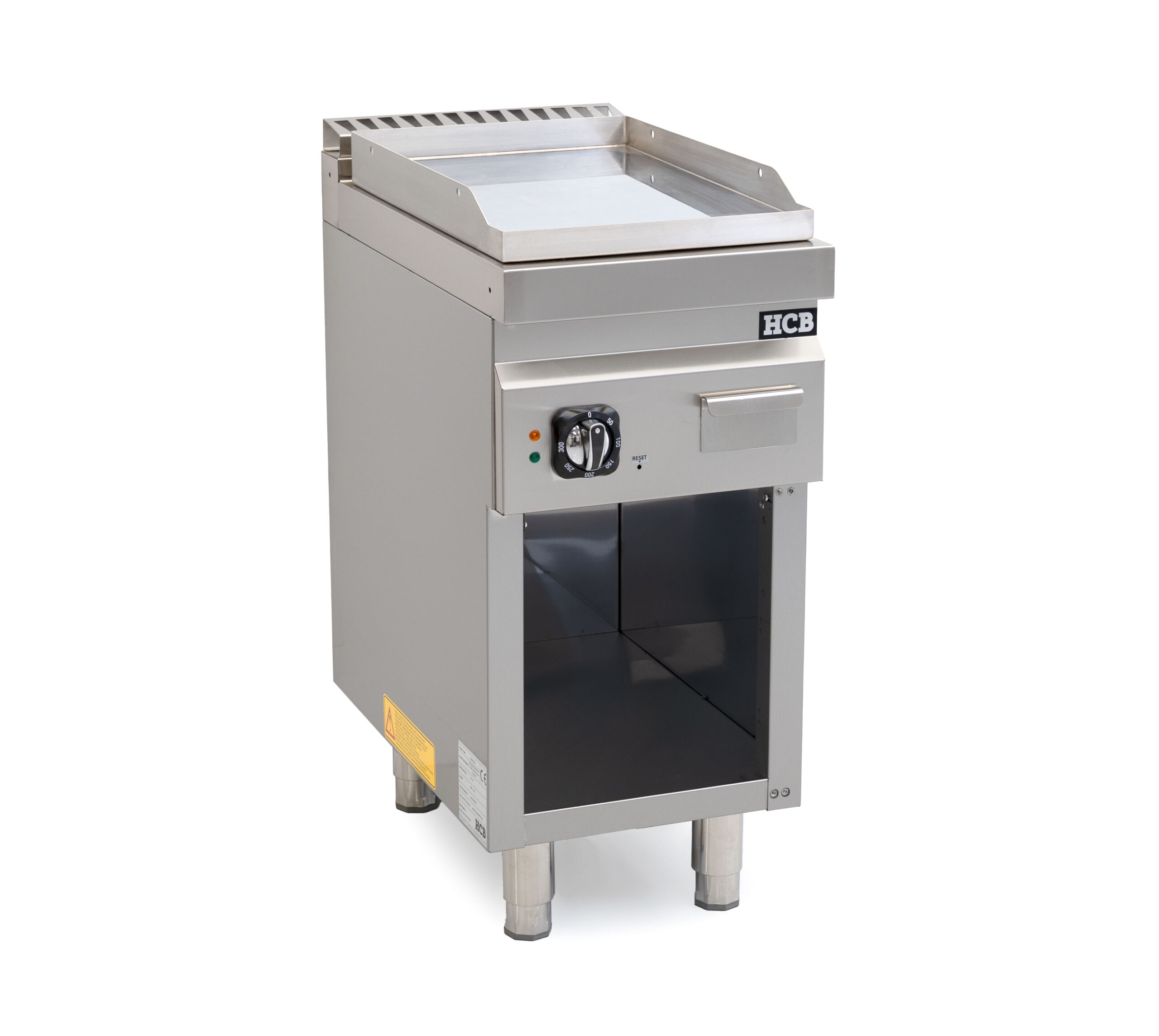 HCB Bakplaat - 70S - chroom - 4,5 kW - 40 cm - 400V - RVS