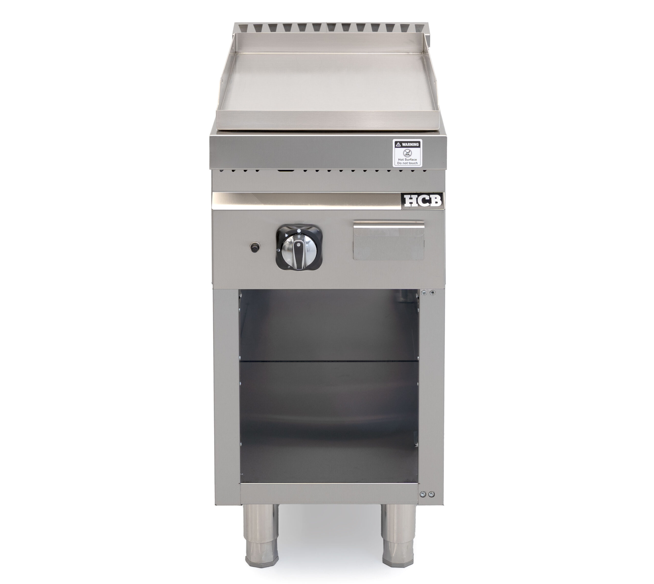 HCB Bakplaat - 70S - glad - 6,5 kW - 40 cm - aardgas - RVS